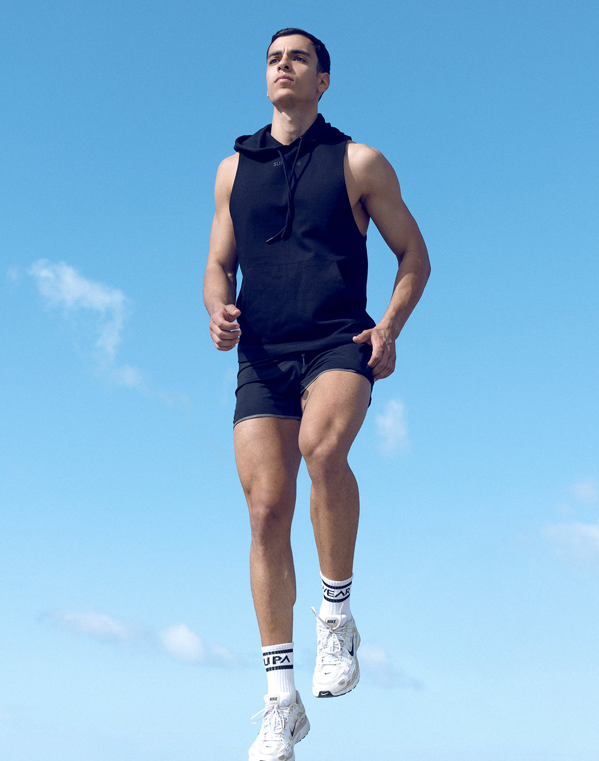 Sleeveless Hoodie - Black