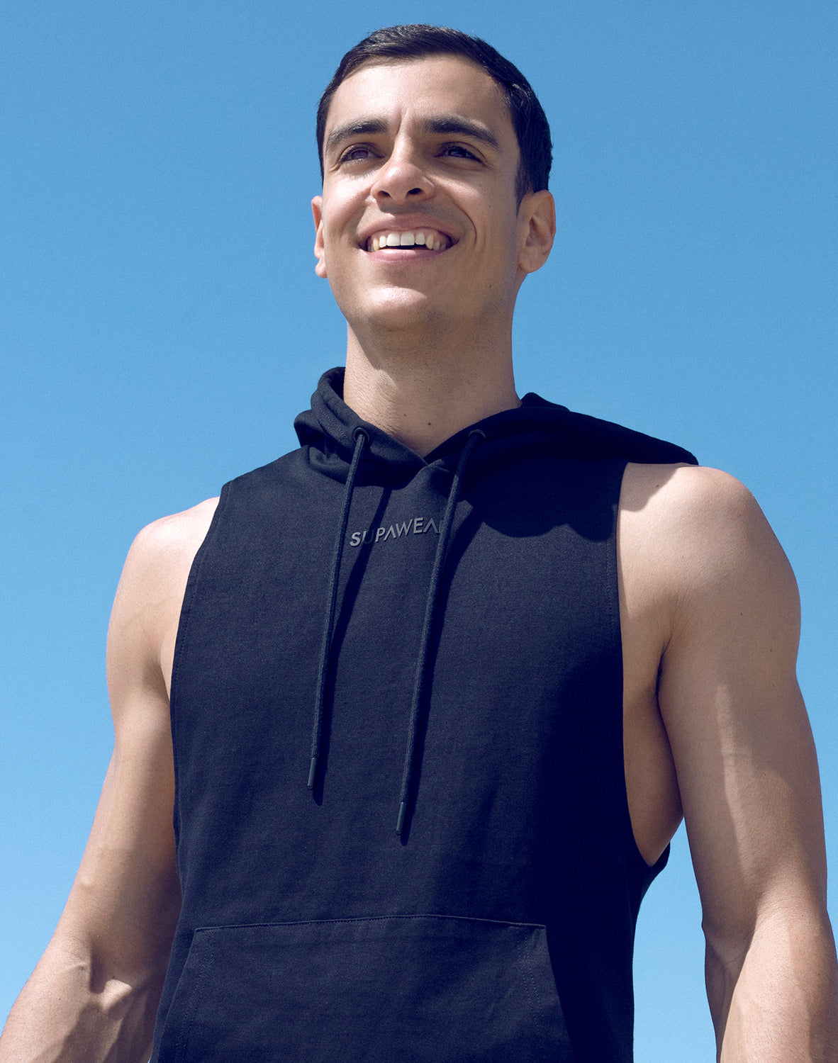Sleeveless Hoodie - Black