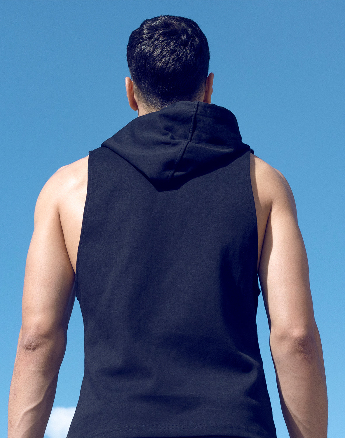 Sleeveless Hoodie - Black