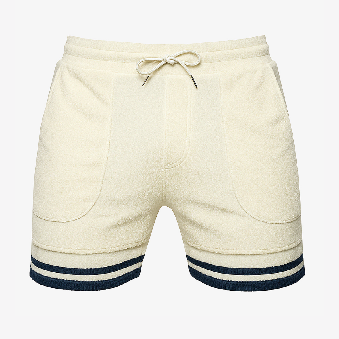 Short En Tissu Éponge - Blanc Cassé