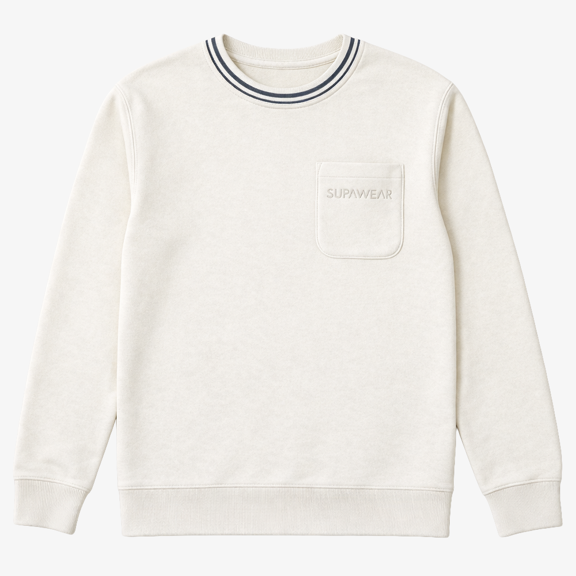 Pull En Tissu Éponge - Blanc Cassé