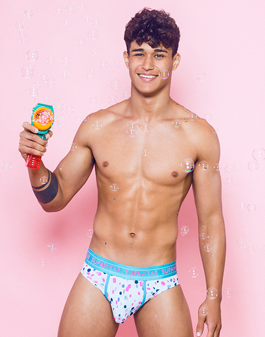Sprint Brief Underwear - Ditsy Dots Blue