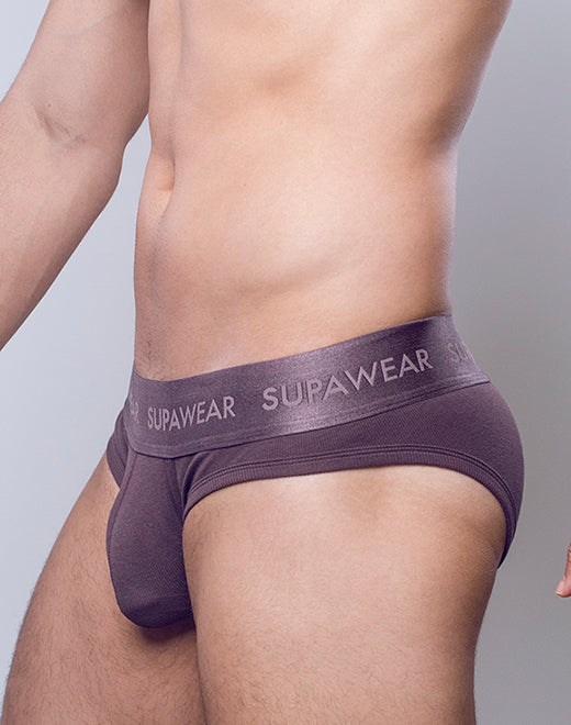 Ribbed Brief Underwear - Peppercorn