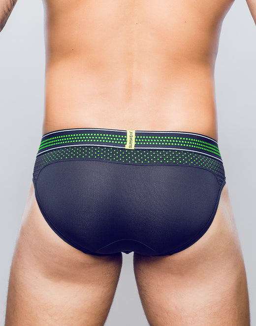 Neon Mesh Brief Underwear - Neon Green