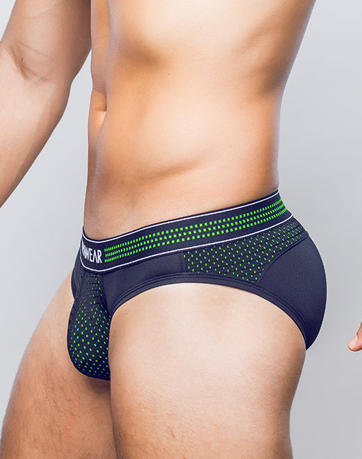 Neon Mesh Brief Underwear - Neon Green