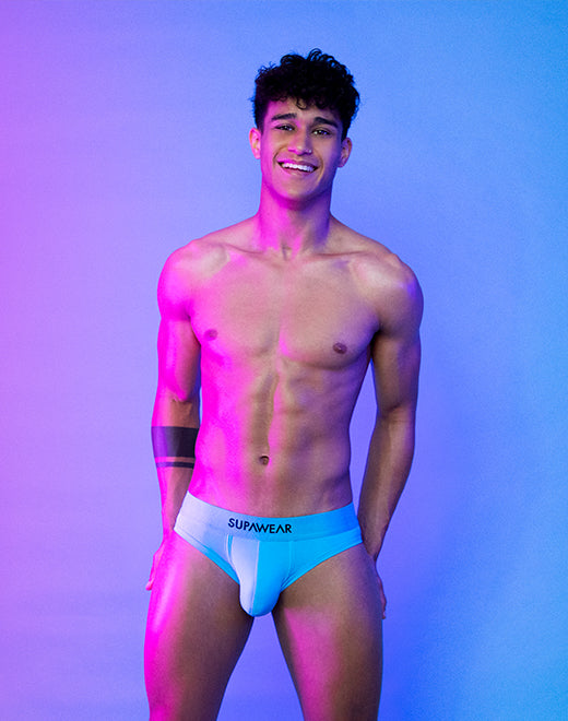 Neon Brief Underwear - Neon Blue
