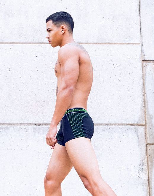 Neon Mesh Trunk Underwear - Neon Green