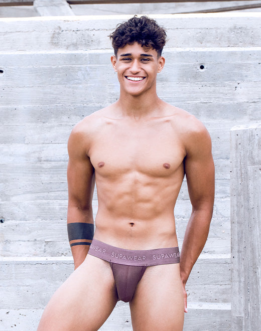 Ribbed Thong Underwear - Peppercorn