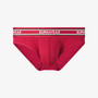 Ribbed Varsity Brief Underwear - Red