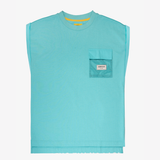 Wide-Cut Tank - Turquoise Blue