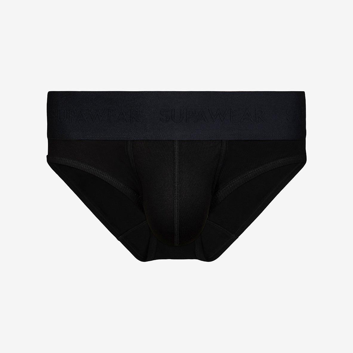 Ribbed Brief Underwear - Black