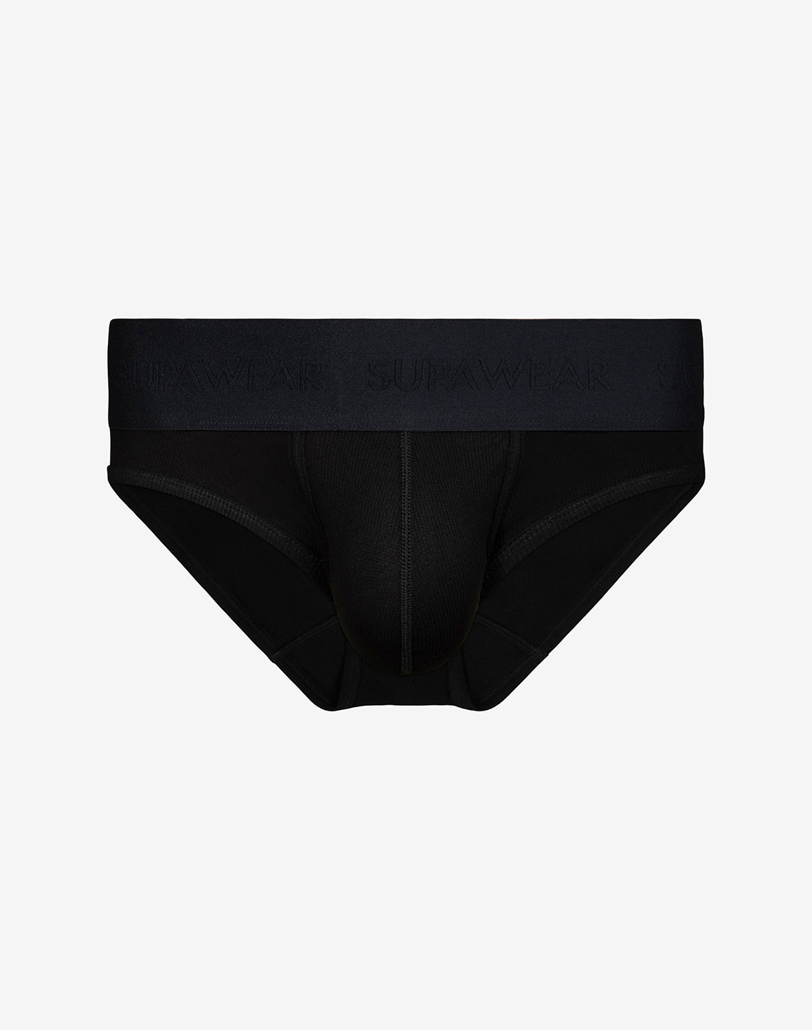 Ribbed Brief Underwear - Black