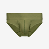 Ribbed Brief Underwear - Green