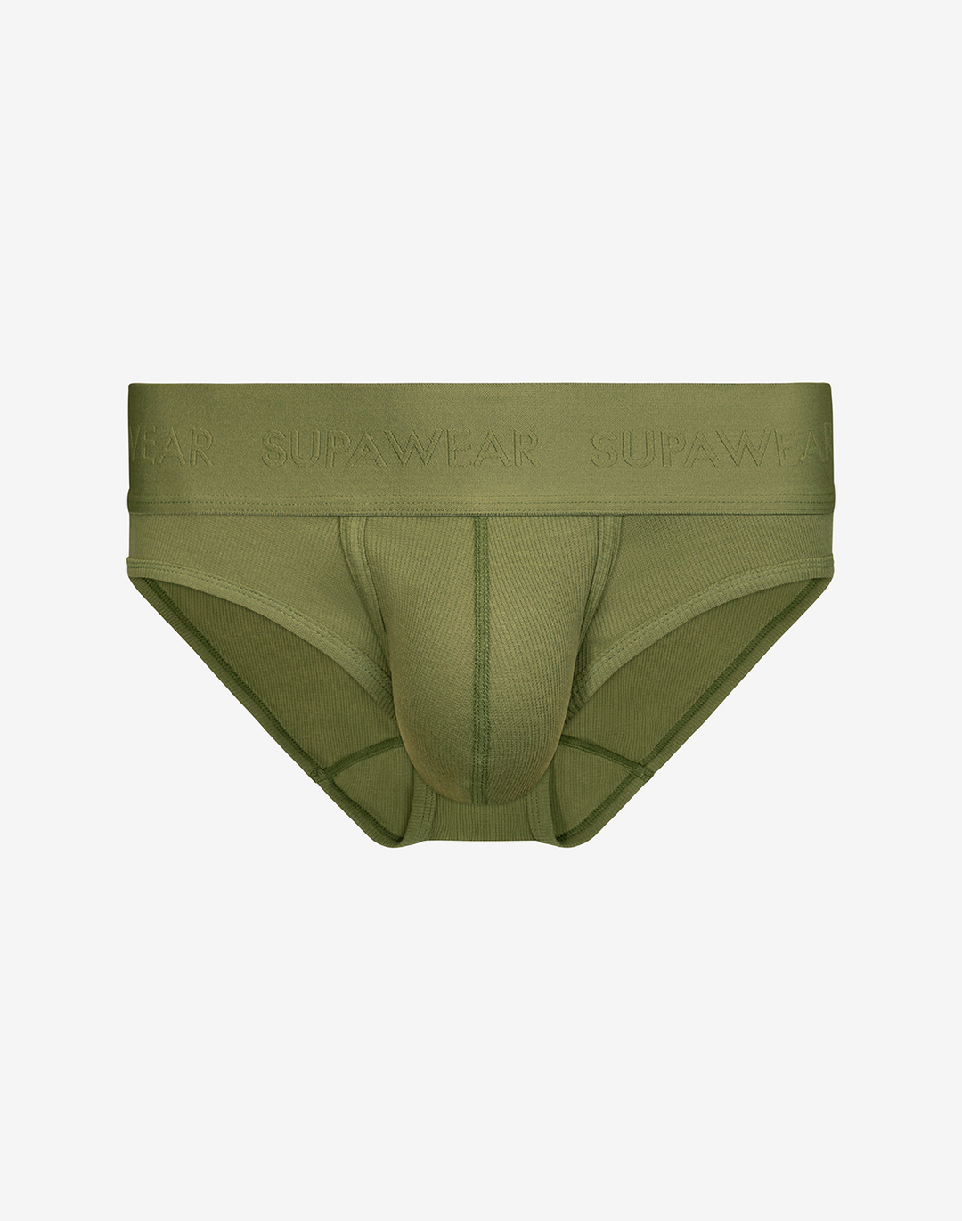 Ribbed Brief Underwear - Green – Supawear
