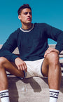 Terry Towelling Sweater  -  Navy | SUPAWEAR | Sweaters