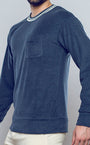 Terry Towelling Sweater  -  Navy | SUPAWEAR | Sweaters