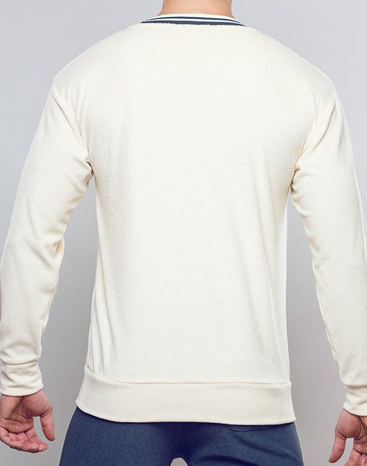 Terry Towelling Sweater  -  Off White | SUPAWEAR | Sweaters