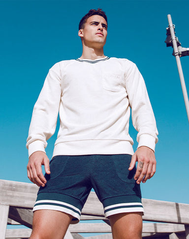 Terry Towelling Sweater  -  Off White | SUPAWEAR | Sweaters