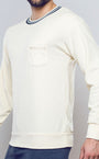 Terry Towelling Sweater  -  Off White | SUPAWEAR | Sweaters