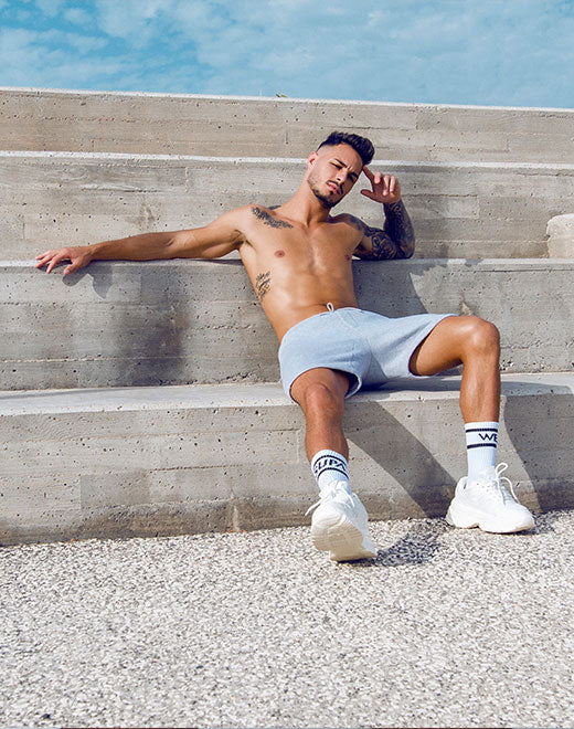 Recovery Shorts - Grey Marle | SUPAWEAR | Shorts Gymwear