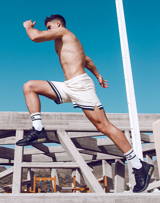 Terry Towelling Shorts  -  Off White | SUPAWEAR | Shorts Gymwear