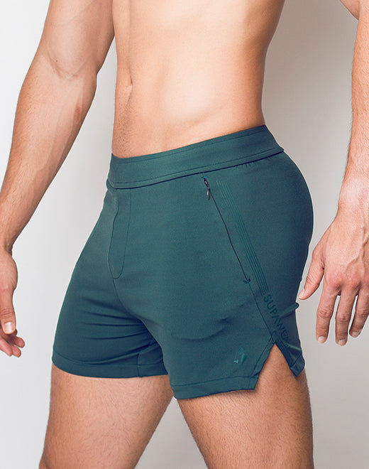 Running Shorts - Nexus Dark Green | SUPAWEAR | Shorts Gymwear