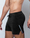Running Shorts - Boost Black | SUPAWEAR | Shorts Gymwear