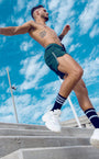 Running Shorts - Boost Green | SUPAWEAR | Shorts Gymwear
