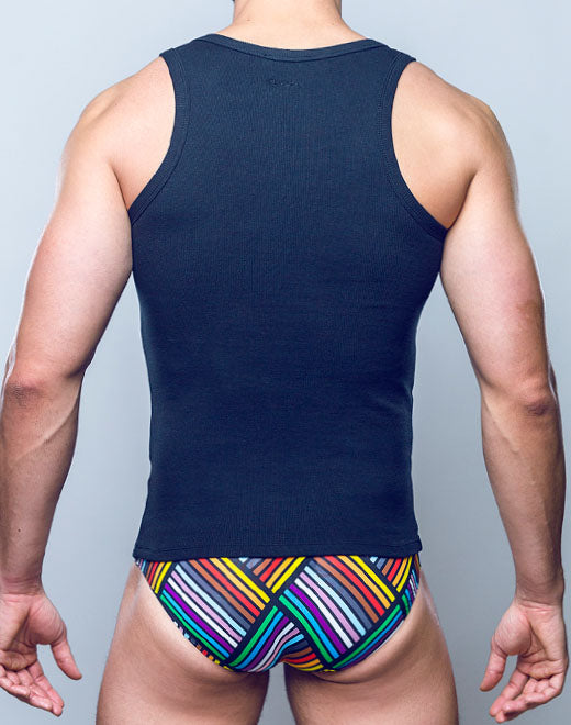 Ribbed Singlet - Black