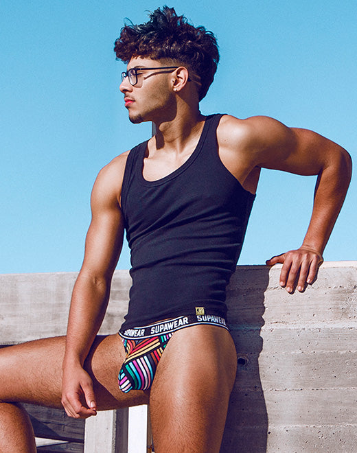 Ribbed Singlet - Black