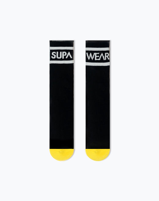 SUPA Crew Socks - Black | SUPAWEAR | Socks