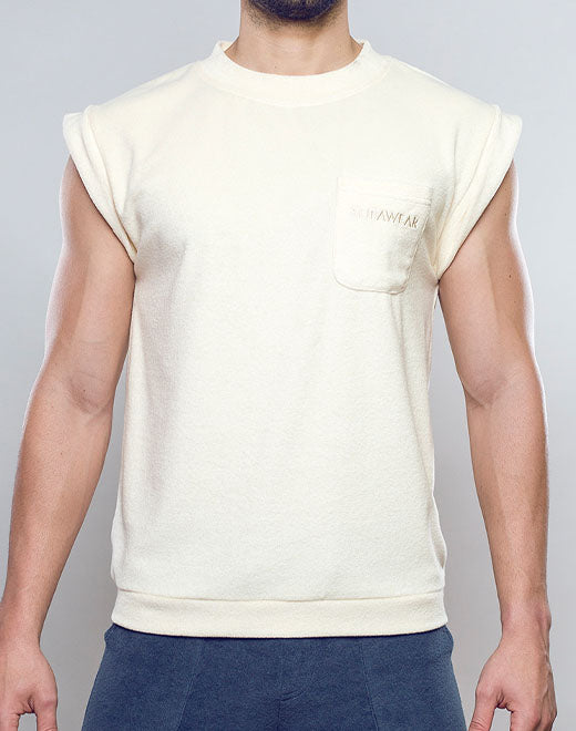 Terry Towelling Tank  -  Off White | SUPAWEAR | Singlets &amp; Tanks