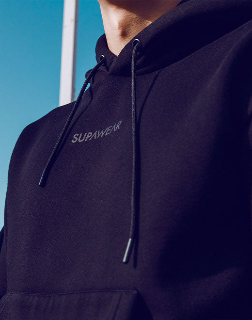 Recovery Hoodie - Black | SUPAWEAR | Sweaters