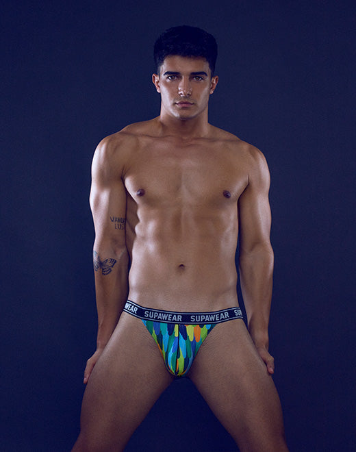 Pow Jockstrap Underwear - Peacock | SUPAWEAR | Underwear Jockstrap